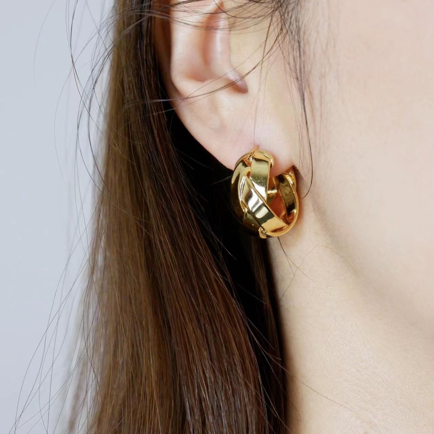 Gold Braided Earrings