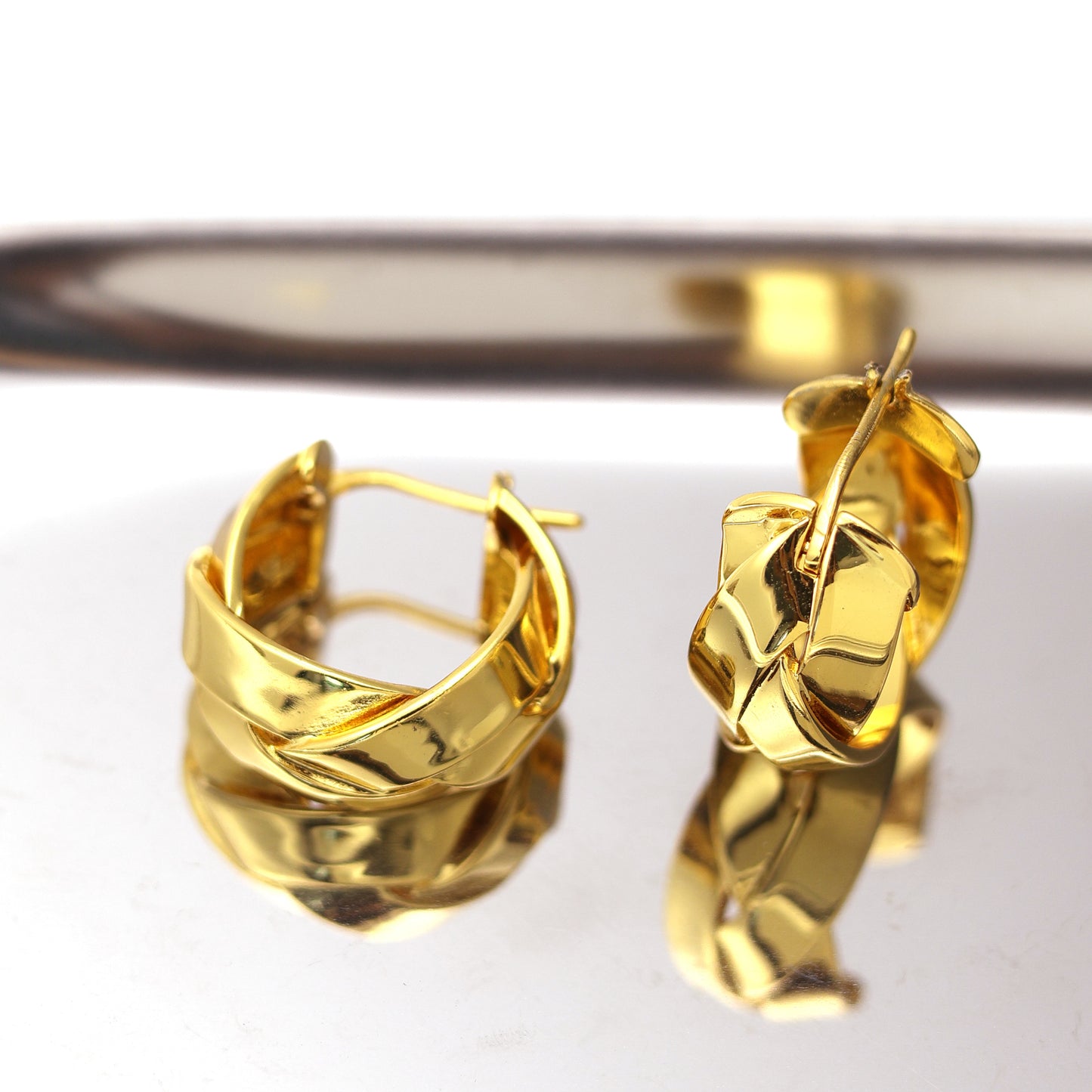 Gold Braided Earrings