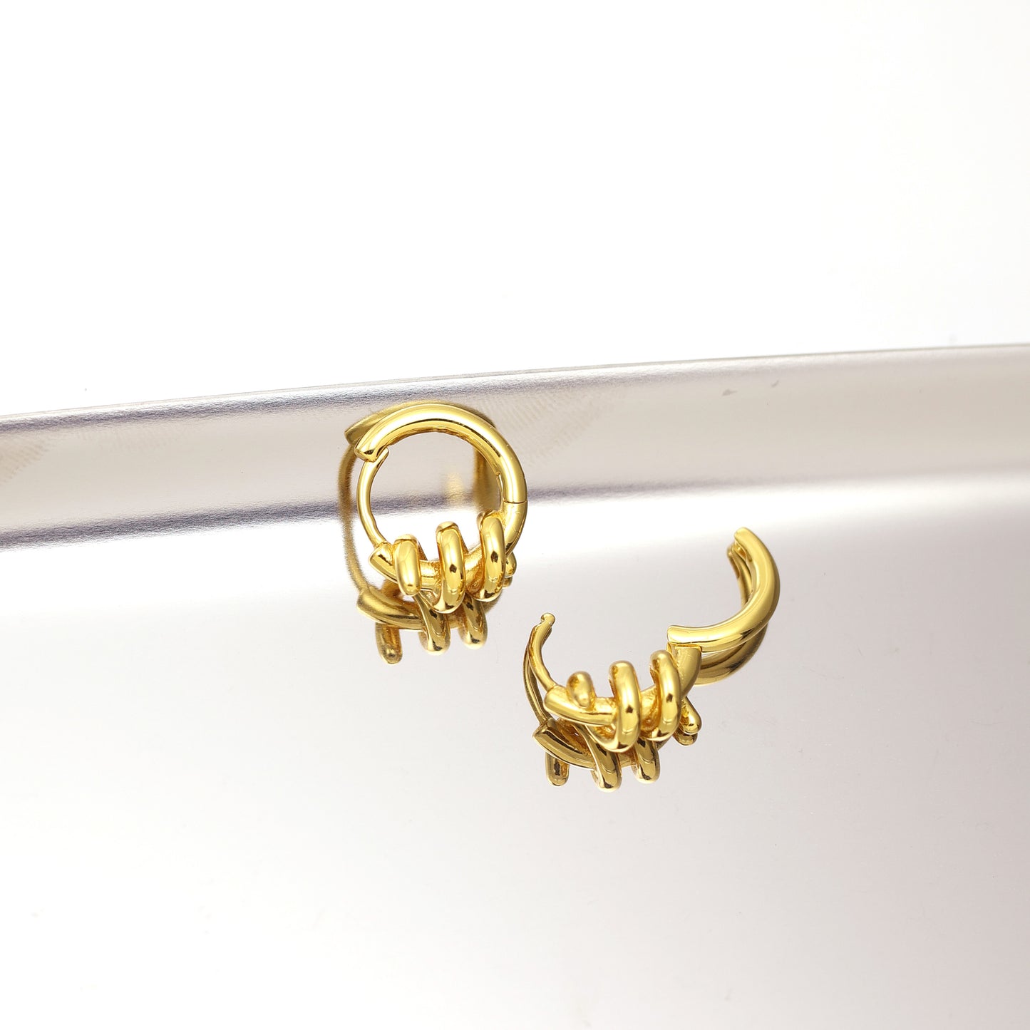 Sterling Silver Spiral Hoop Earrings